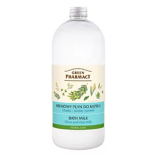 GREEN PHARMACY Kremowy płyn do kąpieli Oliwki mleko ryżowe - 1000 ml - Kosmetyki do kąpieli - miniaturka - grafika 1