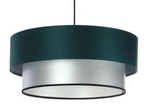 Srebrno-zielona nowoczesna lampa wisząca - S417 Ovir - Lampy stojące - miniaturka - grafika 1