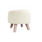 Fotele i pufy dla dzieci - Pufa POLA MG50 kremowa/buk - miniaturka - grafika 1