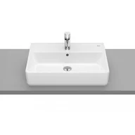 Umywalki - Roca A3270MNS00 GAP Umywalka nablatowa prostok$385tna 60x42 cm z otworem na bateri$386 z przelewem Supraglaze$387 - miniaturka - grafika 1
