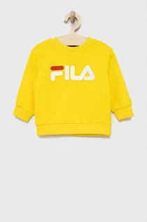 Bluzy damskie - Fila bluza dziecięca kolor żółty z nadrukiem - grafika 1