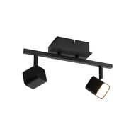 Lampy sufitowe - QAZQA Nowoczesna lampa sufitowa czarna z 2 źródłami LED - Nola - miniaturka - grafika 1
