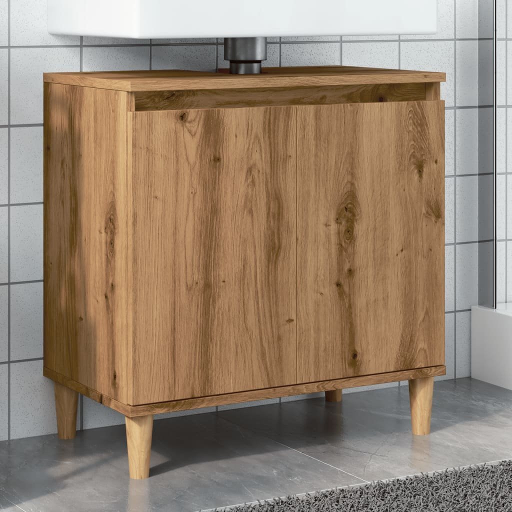 vidaXL vidaXL Szafka pod umywalkę, dąb artisan, 58x33x60 cm