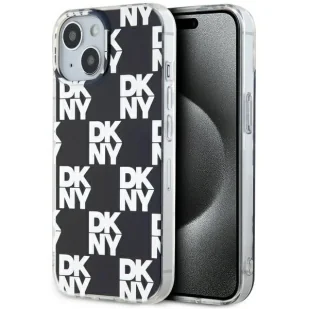 Etui DKNY IML Checkered Mono Pattern na iPhone 15 / 14 / 13 - czarne - Etui i futerały do telefonów - miniaturka - grafika 1
