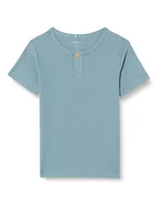 Koszulki i topy damskie - Bestseller A/S Chłopcy NMMHUMUS SS TOP T-shirt, Smoke Blue, 92, Smoke Blue, 92 - miniaturka - grafika 1