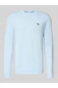 Sweter z dzianiny kroju regular fit z mieszanki bawełny - Lacoste - Swetry męskie - miniaturka - grafika 1