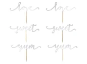 Przyborniki na biurko - Karteczki na piku Love srebrne 13cm - miniaturka - grafika 1