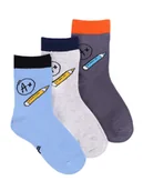 Skarpetki dla dzieci - Skarpety chłopięce dziecięce długie szkolne kredka 3PAK 27-30 YOCLUB - YoClub - miniaturka - grafika 1