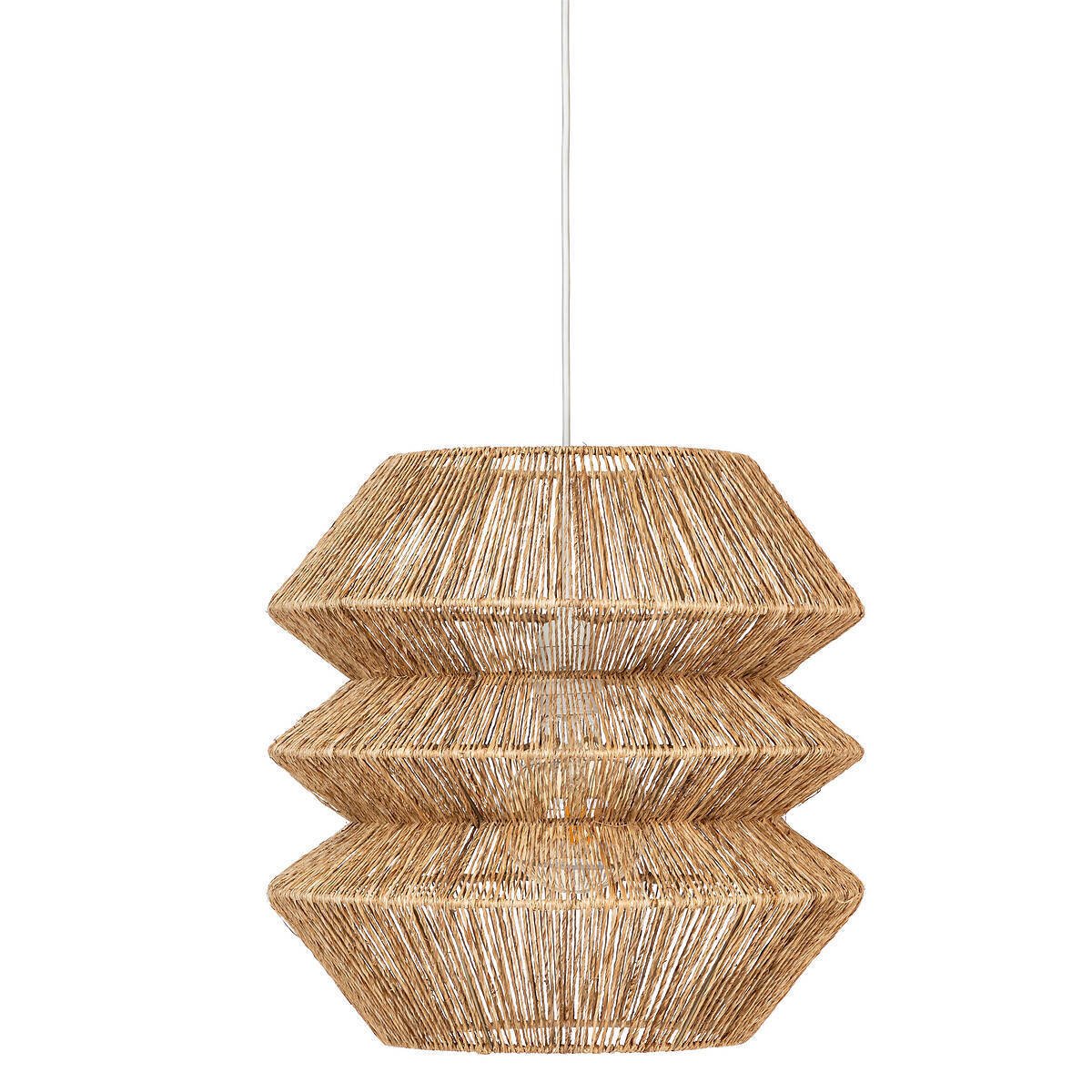 Lampa wisząca nad stół LIZA klosz z plecionki juta, Ø 38 cm