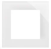 Klawisze i ramki - Kontakt Simon Ramka pojedyncza Nature Simon 55 - szkło classic białe - miniaturka - grafika 1