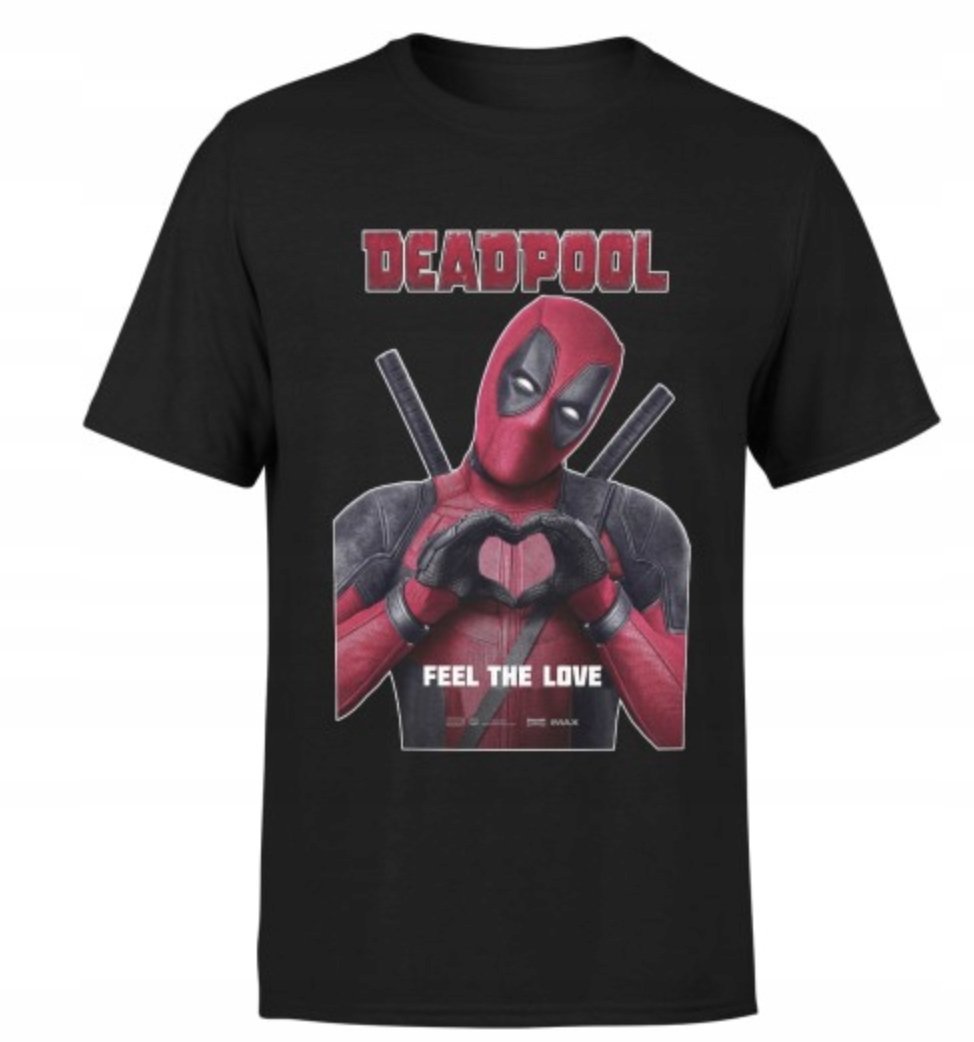KOSZULKA MĘSKA ŚMIESZNA T-SHIRT Z NADRUKIEM DEADPOOL MARVEL r. L