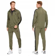 Dresy męskie - DRES UNDER ARMOUR MĘSKI SPORTOWY KOMPLET SPODNIE + BLUZA KHAKI r. S - miniaturka - grafika 1