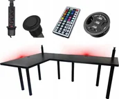 Biurka gamingowe - BIURKO GAMINGOWE NARONE 180x120 GNIAZDO - miniaturka - grafika 1