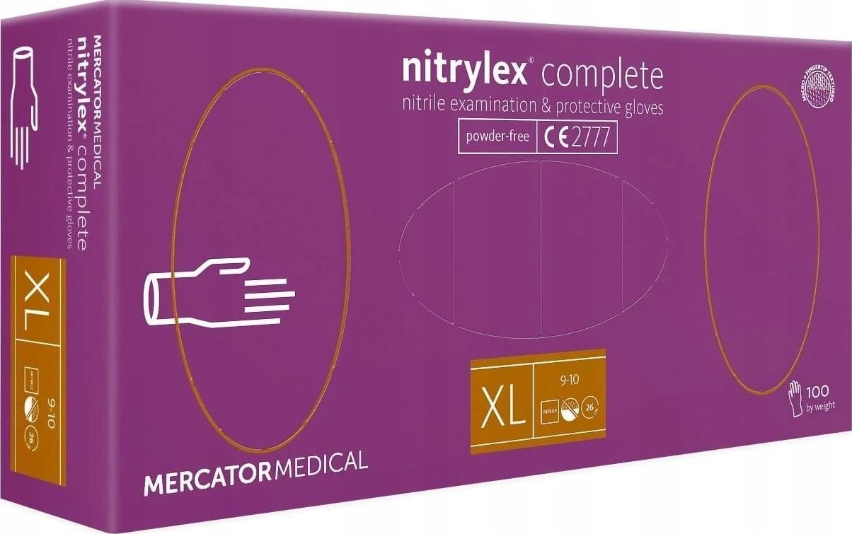 Mercator Medical Rękawice nitrylowe nitrylex complete XL 100 szt. - RD30102005