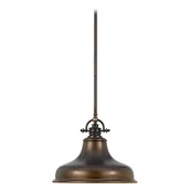 Lampy sufitowe - Elstead Lighting Emery 1Lt Medium Pendant Palladian Bronze QZ/EMERY/P/M PN Elstead lampa wisząca stylowa QZ/EMERY/P/M PN) - miniaturka - grafika 1