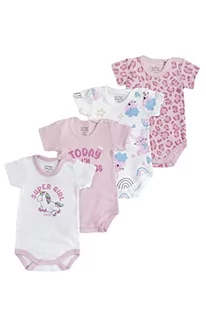 Chicco Zestaw Body Z Krótkim Rękawem, Body Unisex 0-24, Biały - różowy, 3 miesięcy - Piżamy chłopięce - miniaturka - grafika 1