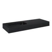 Umywalki - ELITA DIMPLE 120 LEWA  UMYWALKA MARMUR BLACK MATT 168871 - miniaturka - grafika 1