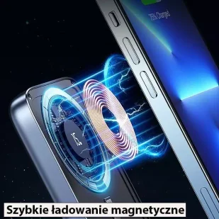USAMS Powerbank PB67 10000mAh 15W QC3.0+PD Magnetic Wireless Fast Charge stalowy/tarnish 10KCD18401 (US-CD184) - Powerbanki - miniaturka - grafika 6