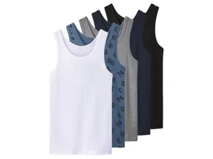 esmara Podkoszulki dziecięce z biobawełny, 5 sztuk (czarny/niebieski/szary/biały, 134/140) - esmara® - Bluzki dla chłopców - miniaturka - grafika 1