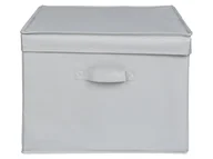 Kosze na bieliznę - LIVARNO LIVING LIVARNO LIVING Pudełka do przechowywania lub organizer do szuflad, 1 sztuka lub 2 sztuki (Szare pudełko do przechowywania z pokrywką) 4055334562652 - miniaturka - grafika 1