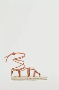 Sandały damskie - Mango sandały damskie kolor brązowy - grafika 1