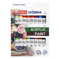 Przybory szkolne - Farba akrylowa 16 kolorów EASY - miniaturka - grafika 1
