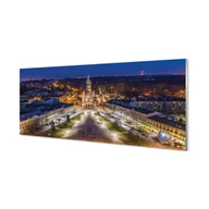 Dekoracje domu - Panel szklany Kraków Noc kościół panorama 125x50 cm - miniaturka - grafika 1