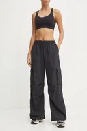 Spodnie damskie - New Balance spodnie damskie kolor czarny szerokie high waist WP43534BK - miniaturka - grafika 1