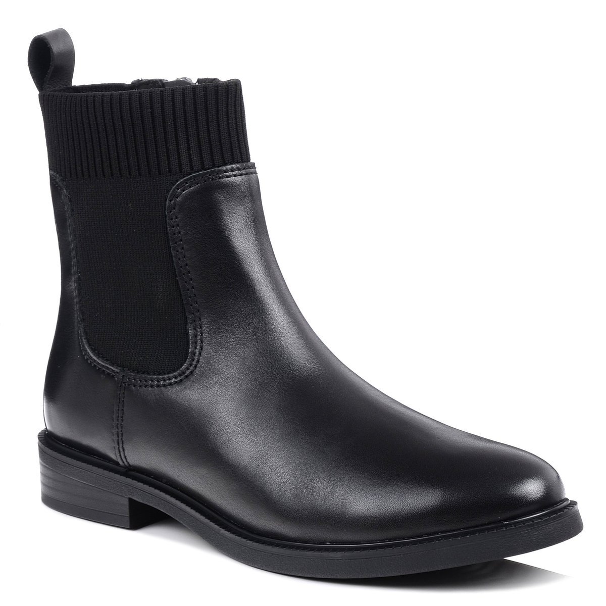 Botki damskie czarne Marco Tozzi 25320 sztyblety skórzane na zamek-38