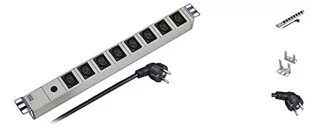 Listwa zasilająca MicroConnect 8-way socket strip,19" 1U grey CABINETACC1 - Listwy zasilające - miniaturka - grafika 1