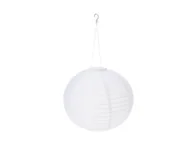 Lampy ogrodowe - Lampa solarna ogrodowa wisząca lampion ogrodowy solarny wiszący do ogrodu na balkon kula ledowa LED – wisząca 40 cm - miniaturka - grafika 1