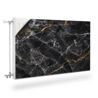 Dekoracje domu - MASKOWNICA Magnetyczna Grzejnika Czarny MARMUR Abstrakcja 110cm x 60cm - miniaturka - grafika 1