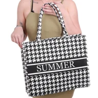 Torebki damskie - Torba letnia SUMMER SHOPPER black - miniaturka - grafika 1