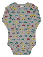 Body dla niemowląt - Niemowlęce body samochody szare Up Baby r.80 - miniaturka - grafika 1