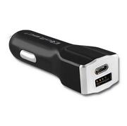 Ładowarki samochodowe - Qoltec 12-24V 2.4A 1x USB 3A 1x USB-C (50136) - miniaturka - grafika 1