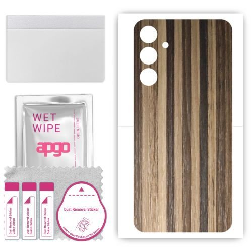 folia naklejka skórka strukturalna na TYŁ do Samsung Galaxy A25 - Drewno Paski Mix - apgo SKINS