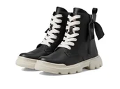 Botki damskie - Geox J Junette Girl G Botki, czarne/mleczne, 36 EU, Czarne mleko, 3.5 UK - miniaturka - grafika 1