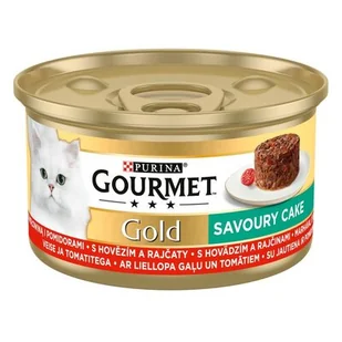 Purina Gourmet Gold Savoury Cake z Wołowiną i pomidorami 85g 13064 - Mokra karma dla kotów - miniaturka - grafika 2
