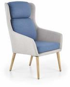 Fotele - fotel wypoczynkowy Halmar PURIO jasny popiel niebieski  - miniaturka - grafika 1