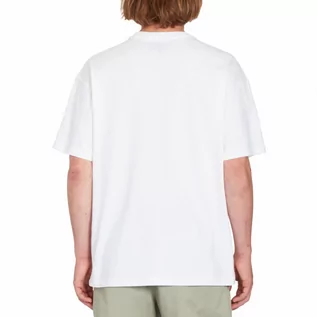 Koszulki sportowe męskie - Męski t-shirt z nadrukiem Volcom Edener Lse Sst - biały - VOLCOM - grafika 1