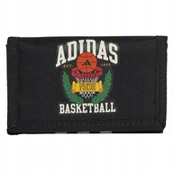 Portfele - Portfel adidas Hoops JD6650 czarny one size - miniaturka - grafika 1