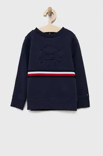 Bluzy damskie - Tommy Hilfiger Bluza dziecięca kolor granatowy z aplikacją - grafika 1