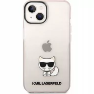 Etui i futerały do telefonów - Karl Lagerfeld Etui do iPhone 14 Plus 6,7" hardcase różowy/pink Transparent Choupette Body - miniaturka - grafika 1