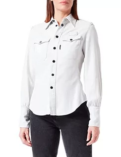 Koszulki i topy damskie - G-STAR RAW Damska koszulka, Slim wmn ls Shirt, Grey (cool Grey gd 7647-B590), XS - grafika 1