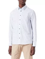 Koszule męskie - bugatti Męska koszula 9750-38521 z kołnierzem button-down, biała-10, regularna, biały-10, XL - miniaturka - grafika 1