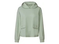 Bluzy damskie - esmara® Bluza dresowa damska z kapturem (Zielony, XS (32/34)) - miniaturka - grafika 1