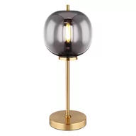 Lampy stojące - Globo Blacky 15345TMM lampa stołowa lampka 1x40W E14 dymiona/mosiądz - miniaturka - grafika 1
