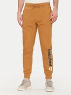 Spodnie sportowe męskie - Timberland Spodnie dresowe TB0A5YFB Beżowy Regular Fit - miniaturka - grafika 1