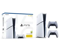 Konsole Playstation - Sony PlayStation 5 Slim D Chassis (PS5 1TB z napędem + Dodatkowy Pad Srebro sterling) - miniaturka - grafika 1