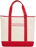Torebki damskie - TOMMY HILFIGER Damska torba na płótnie TH Summer AW0AW17421, czerwona (Primary Red), OS, Czerwony podstawowy czerwony, One Size - miniaturka - grafika 1